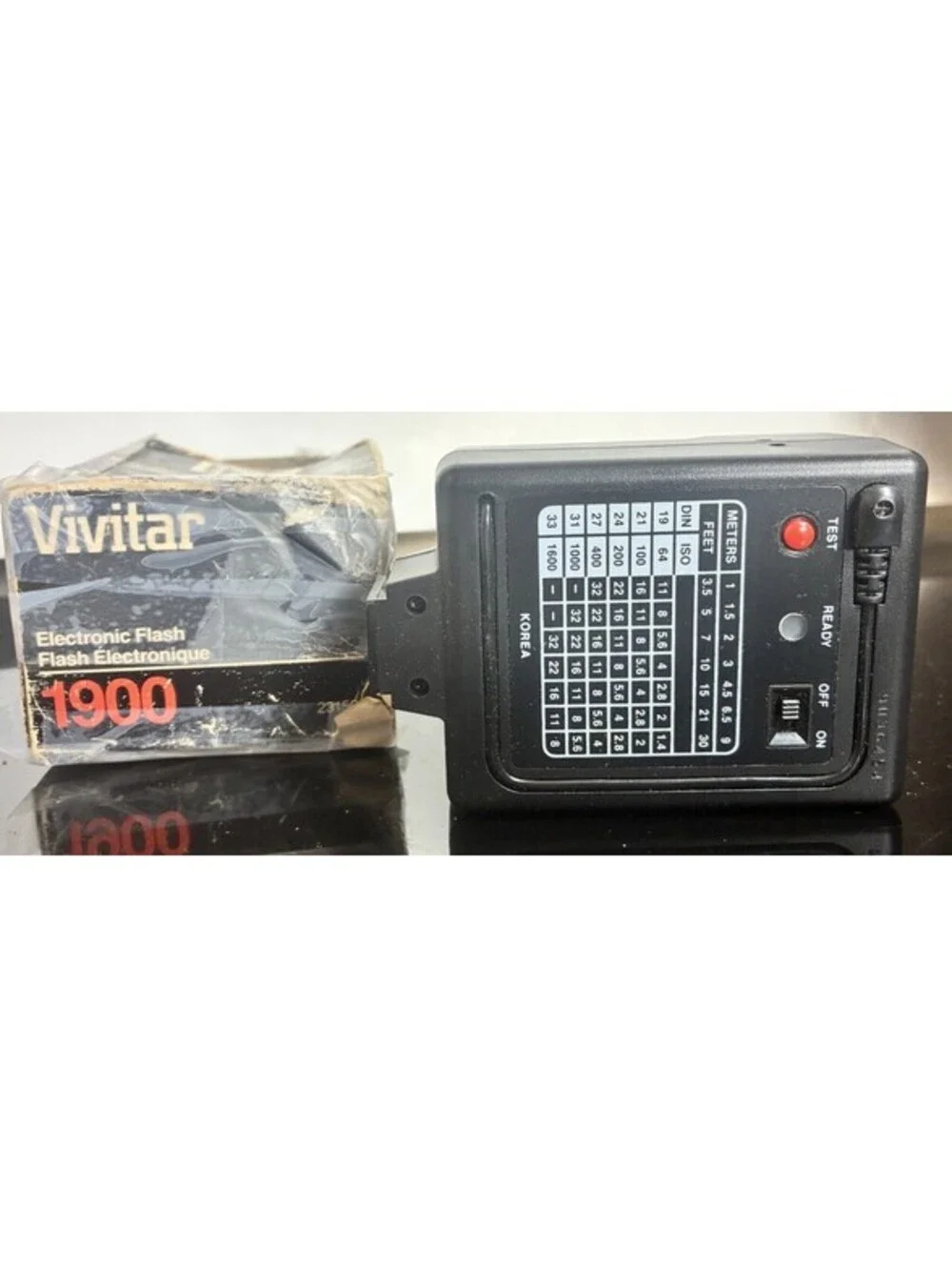 Vintage Vivitar 1900 Electronic Flash New With Original Box Paperwork Mint